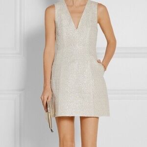 Alice + Olivia Pacey V-Neck Lantern Dress